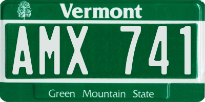 VT license plate AMX741