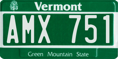 VT license plate AMX751