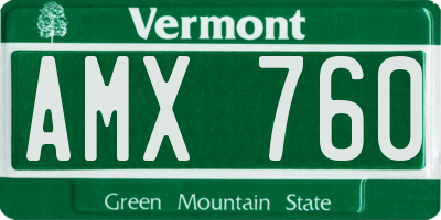 VT license plate AMX760