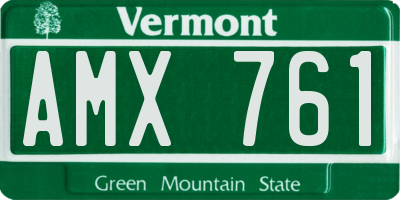 VT license plate AMX761