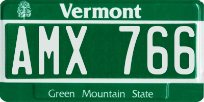 VT license plate AMX766