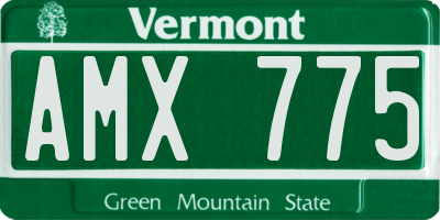 VT license plate AMX775