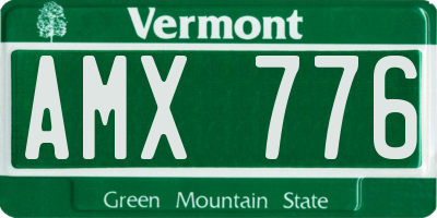 VT license plate AMX776