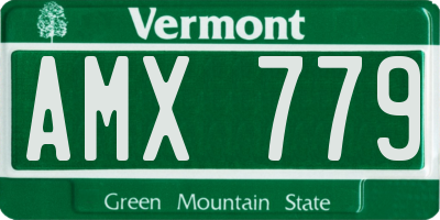 VT license plate AMX779