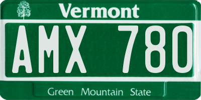 VT license plate AMX780