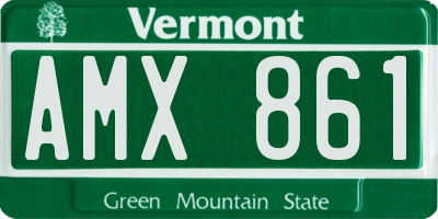 VT license plate AMX861