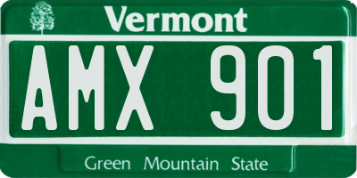 VT license plate AMX901