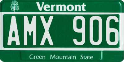 VT license plate AMX906