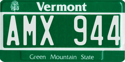VT license plate AMX944