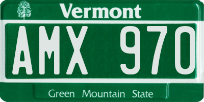 VT license plate AMX970
