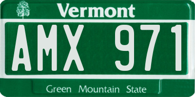 VT license plate AMX971