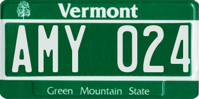 VT license plate AMY024
