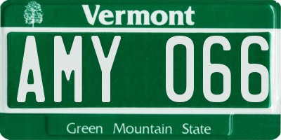 VT license plate AMY066