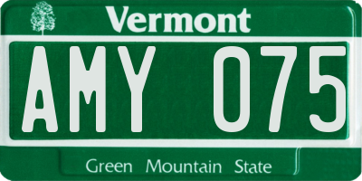 VT license plate AMY075