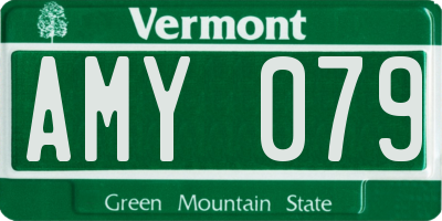 VT license plate AMY079