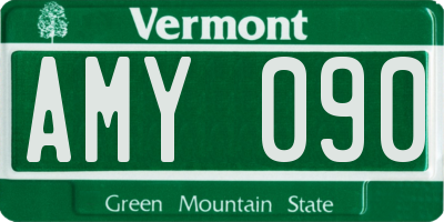 VT license plate AMY090