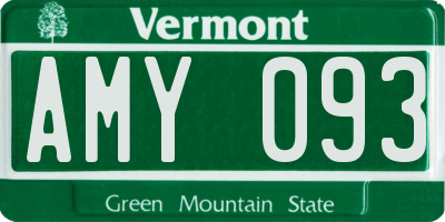 VT license plate AMY093