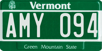 VT license plate AMY094