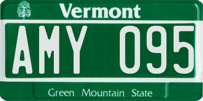 VT license plate AMY095