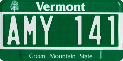VT license plate AMY141