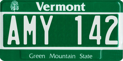 VT license plate AMY142