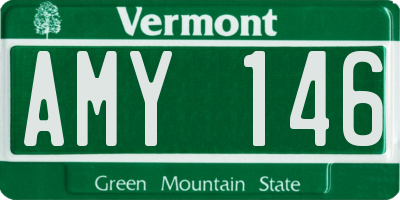 VT license plate AMY146