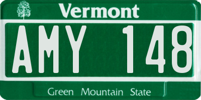 VT license plate AMY148