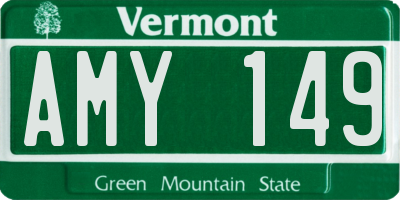 VT license plate AMY149