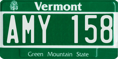 VT license plate AMY158
