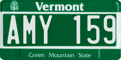 VT license plate AMY159