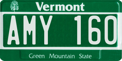 VT license plate AMY160