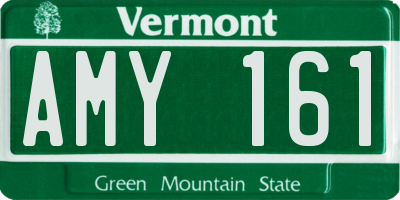 VT license plate AMY161