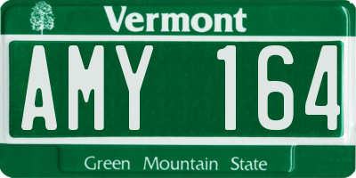 VT license plate AMY164