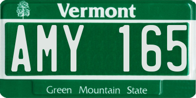 VT license plate AMY165