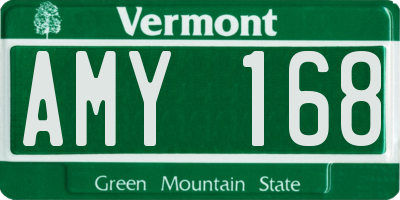 VT license plate AMY168