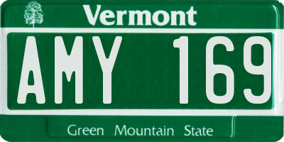 VT license plate AMY169