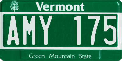 VT license plate AMY175