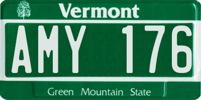 VT license plate AMY176