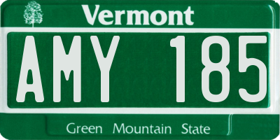 VT license plate AMY185