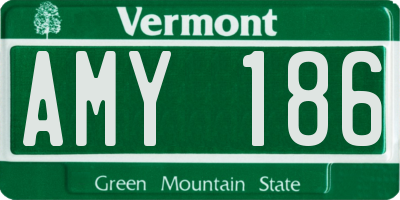 VT license plate AMY186