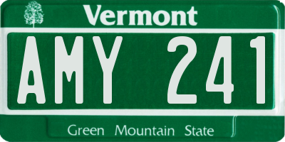 VT license plate AMY241