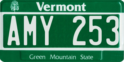 VT license plate AMY253