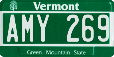 VT license plate AMY269