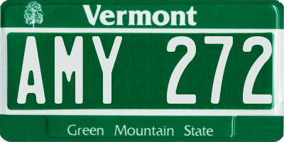 VT license plate AMY272
