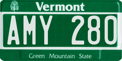 VT license plate AMY280