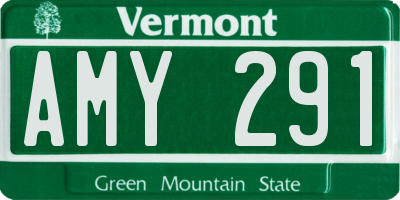 VT license plate AMY291