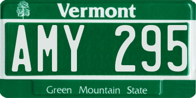 VT license plate AMY295