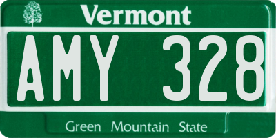 VT license plate AMY328