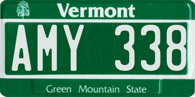 VT license plate AMY338