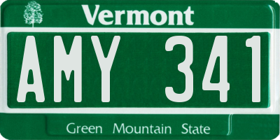 VT license plate AMY341